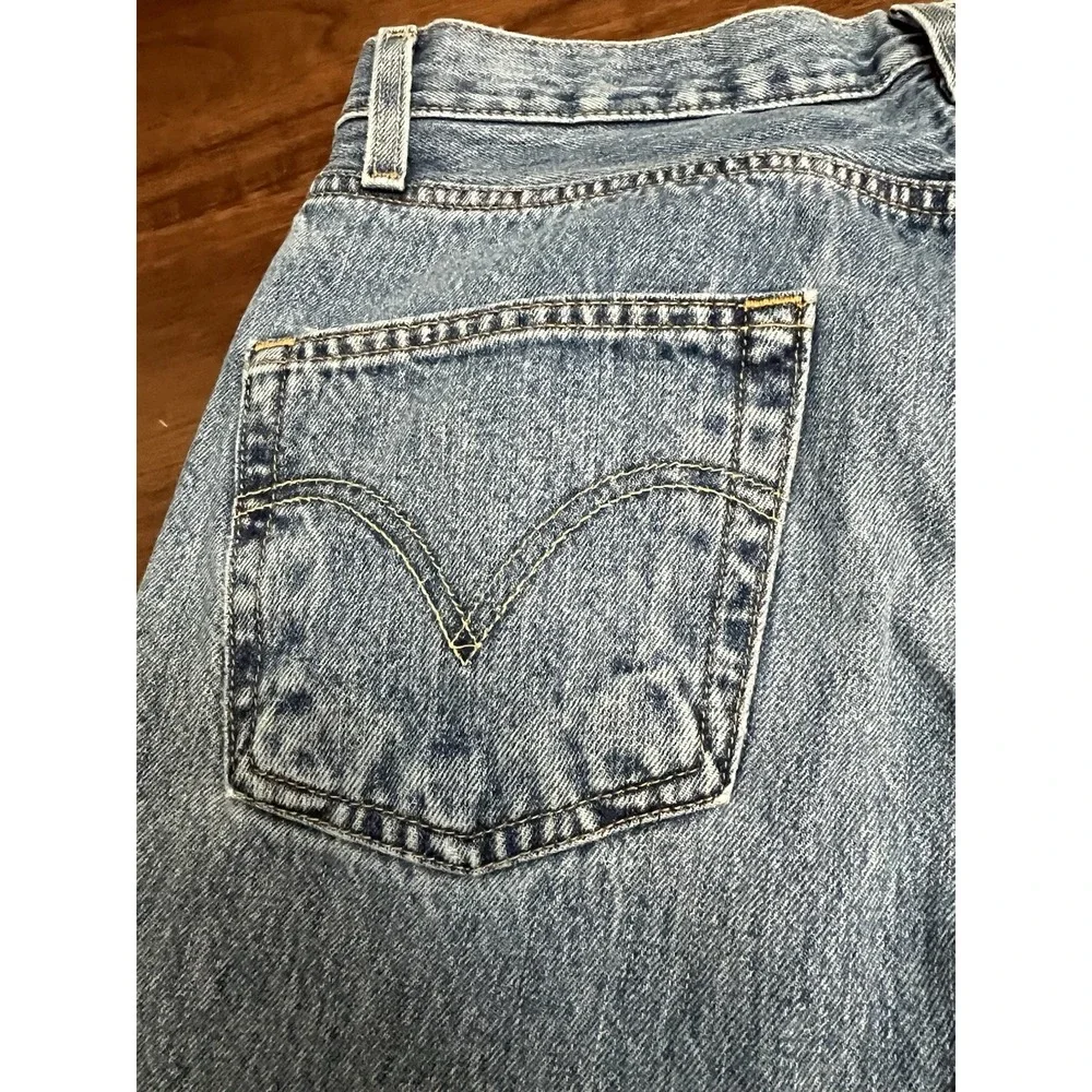 Levi's 501 Men's 34x32 Y2K Straight Jeans Blue Denim Medium Wash Button Fly
